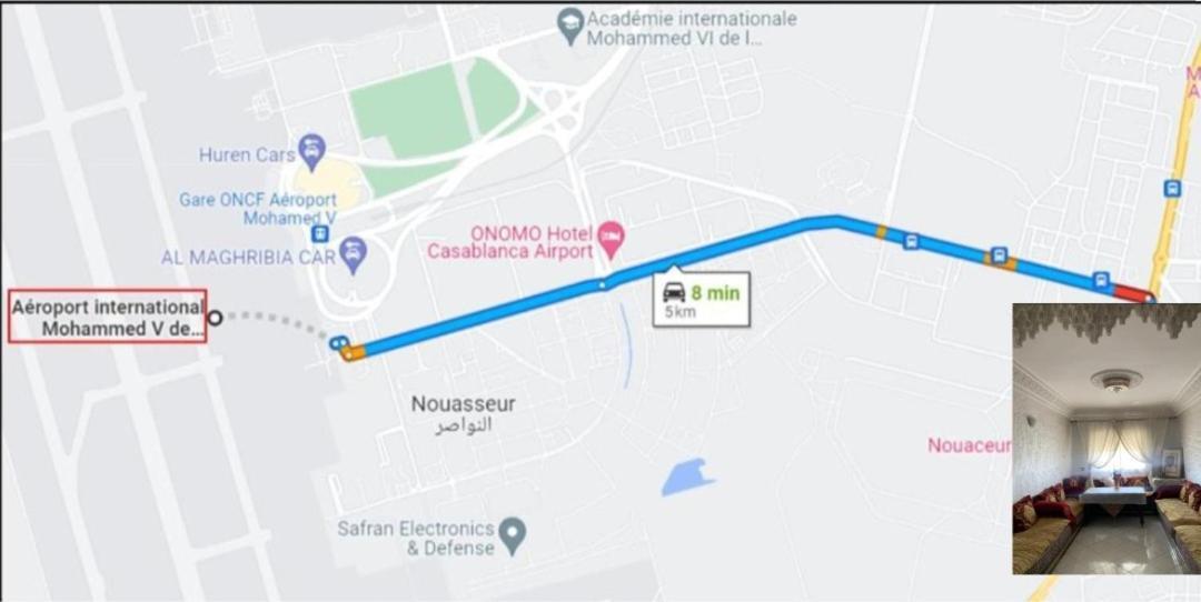 Adorable Apartamento A 8 Min Del Aeropuerto De Casablanca,Wifi Ultra Rapido Y Parking Gratis Derroua Esterno foto