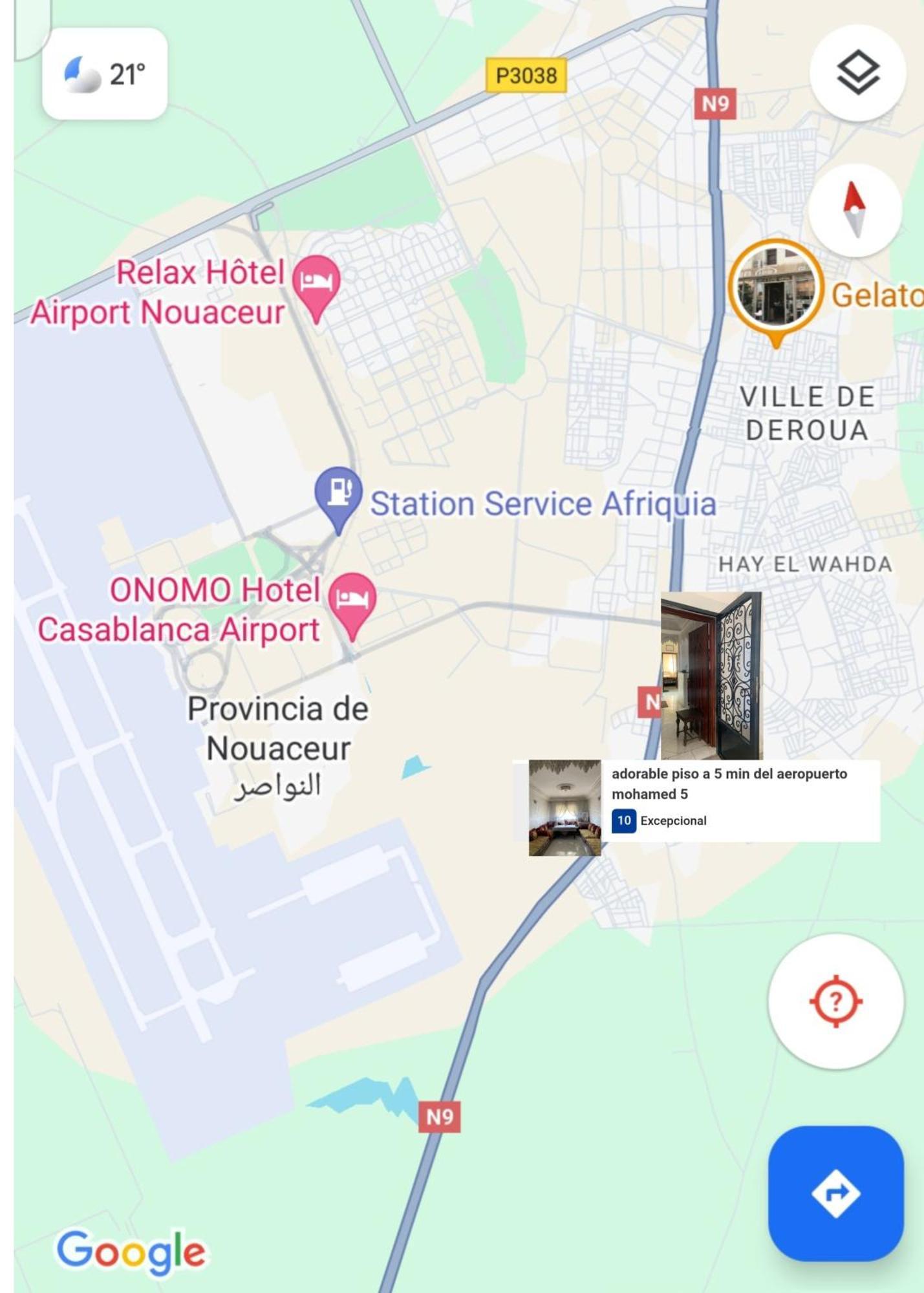 Adorable Apartamento A 8 Min Del Aeropuerto De Casablanca,Wifi Ultra Rapido Y Parking Gratis Derroua Esterno foto